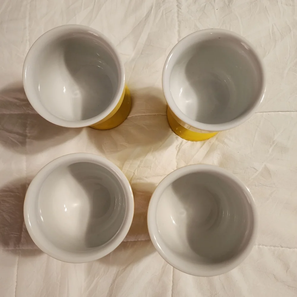 Vintage OMC Japan Yellow Goblets | Set of 4